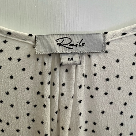 Rails - BRETTON PRINT TOP IN BLACK MINI STARS, SZ M - Picture 5 of 5